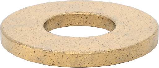 Ultra Düşük Sürtünmeli Yağ Emdirilmiş Baskı Yatağı, 9/16" Mil Çapı için, 1-1/4" OD, 1/8" Kalınlık