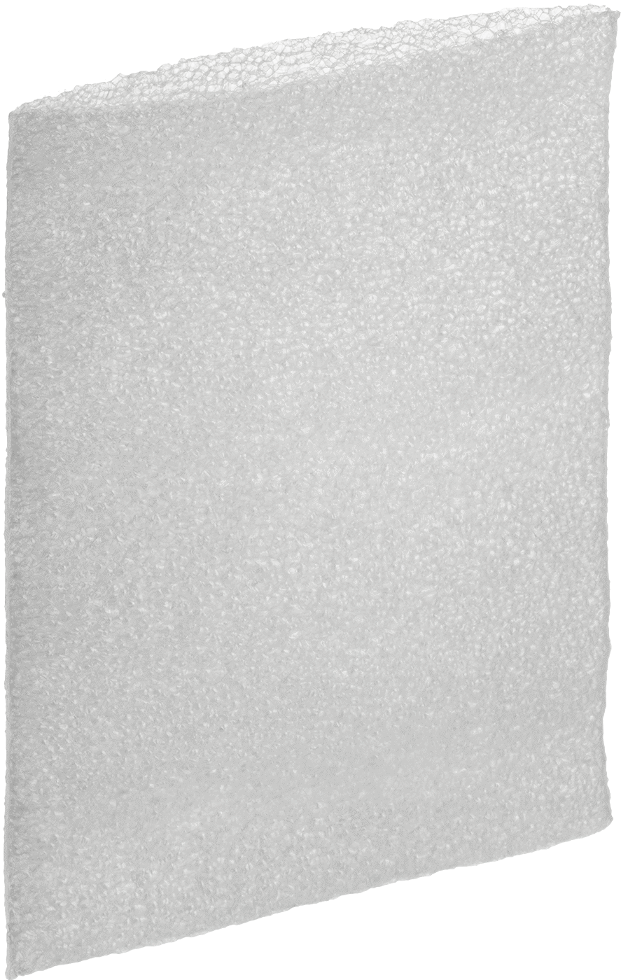 Köpüklü Üstü Açık Torbalar, 6“ Genişlik x 9” Yükseklik x 1/8" Kalınlık, Beyaz