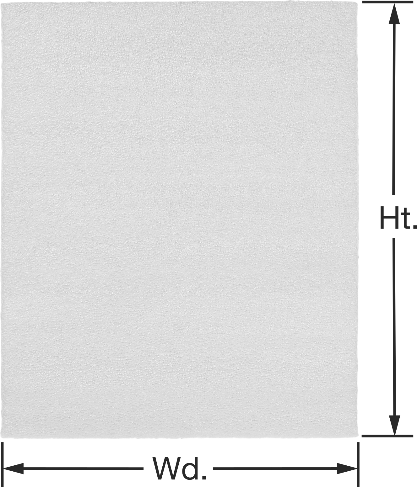 Köpüklü Üstü Açık Torbalar, 8“ Genişlik x 10” Yükseklik x 1/8" Kalınlık, Beyaz