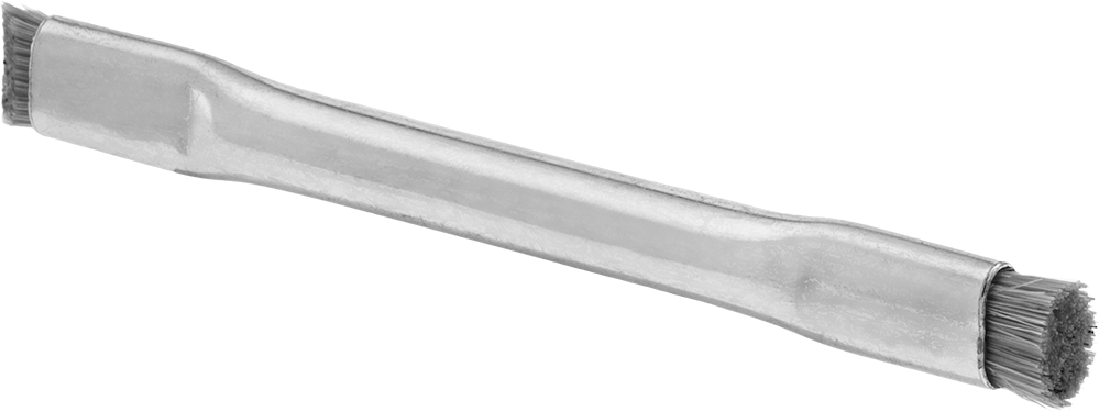Metal Saplı Düz Tek Kullanımlık Fırça, 3/8“ Genişlik x 1/4” ve 3/16" Uzunlukta Kıllar