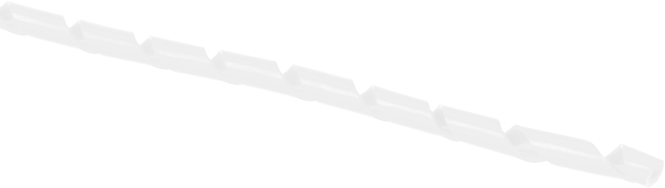 Spiral Tel Kılıf, Silikon Kauçuk, 1/8" ID, Beyaz, 5 Fit Uzunluk