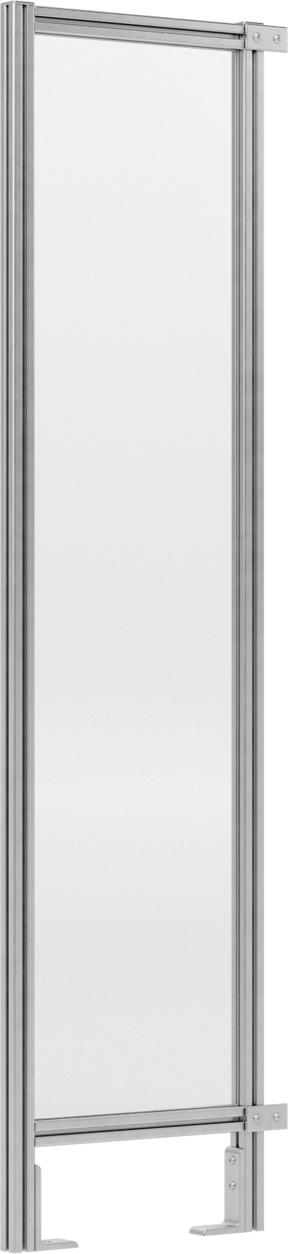6 Fit Toplam Yükseklik x 1'6" Genişlik, T-Yivli Çerçeveleme Makinesi Koruyucusu için Katı Panel