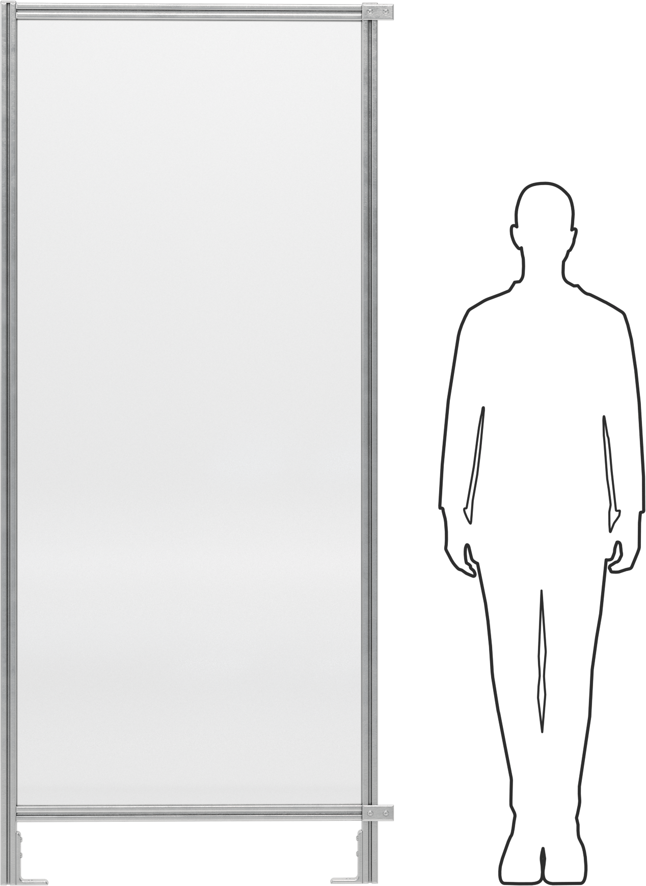 7 Fit Toplam Yükseklik x 3'0" Genişlik, T-Yivli Çerçeveleme Makinesi Koruyucusu için Katı Panel