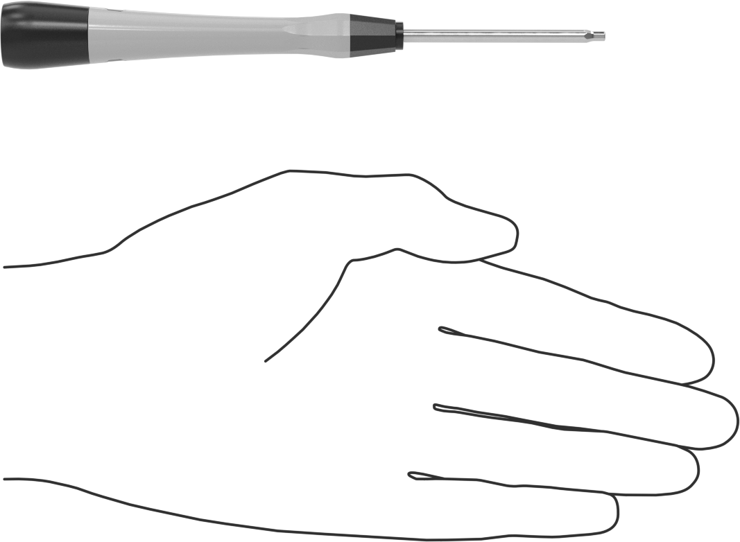 Statik Kontrol Hassas Kontrol Tornavida, 5/64"/2,00 mm Altıgen