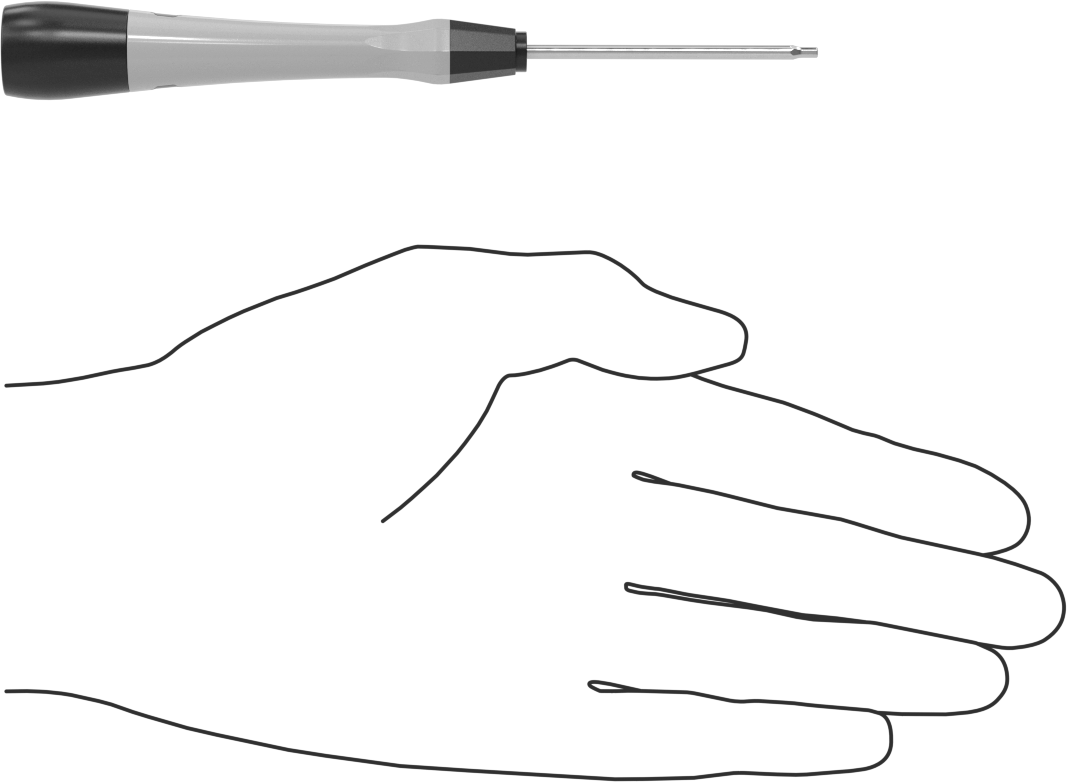 Statik Kontrol Hassas Kontrol Tornavida, 1,5 mm Altıgen
