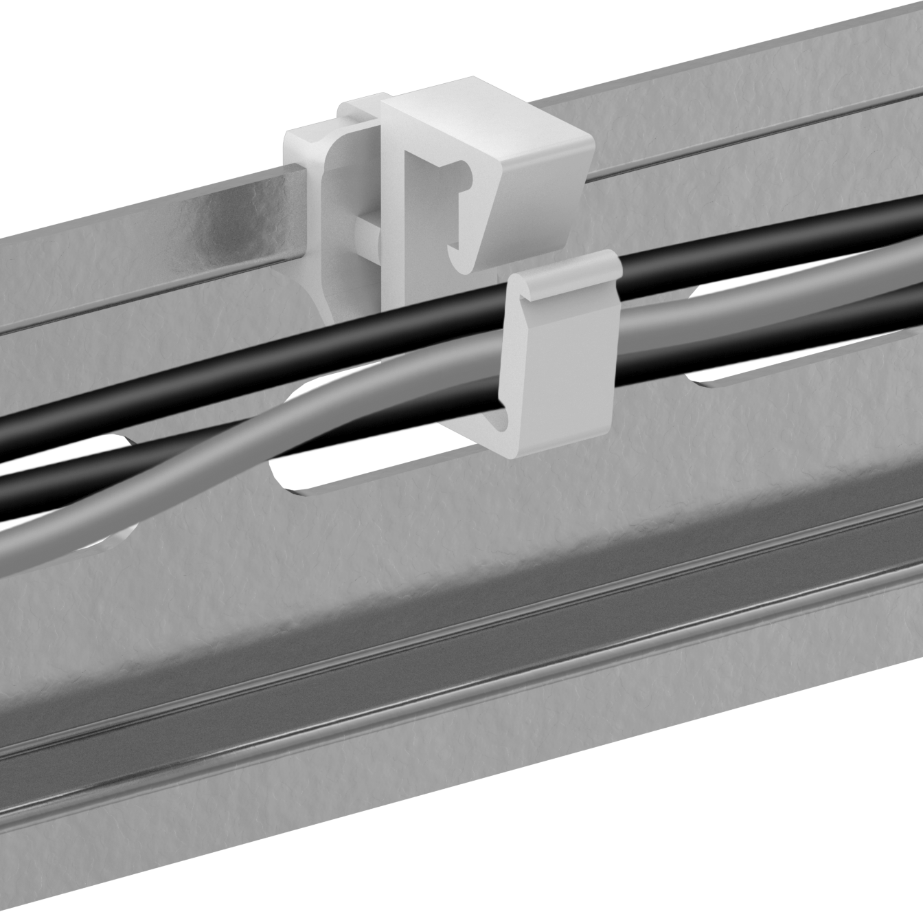 Style B Installed (DIN Rail and Cable Not Included)