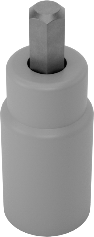 Elektrik Yalıtımlı Altıgen Uçlu Soket, 1/2" Kare Tahrik, 3/8" Boyut, 2-27/32" Toplam