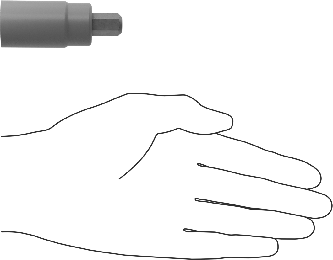 Elektrik Yalıtımlı Altıgen Uçlu Soket, 1/2" Kare Tahrik, 7/16" Boyut, 2-5/8" Toplam Uzunluk