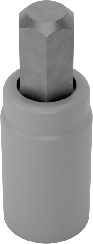 Elektrik Yalıtımlı Altıgen Uçlu Soket, 1/2" Kare Tahrik, 9/16" Boyut, 2-13/16" Toplam