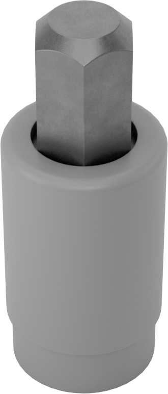 Elektrik Yalıtımlı Altıgen Uçlu Soket, 1/2" Kare Tahrik, 5/8" Boyut, 2-13/16" Toplam