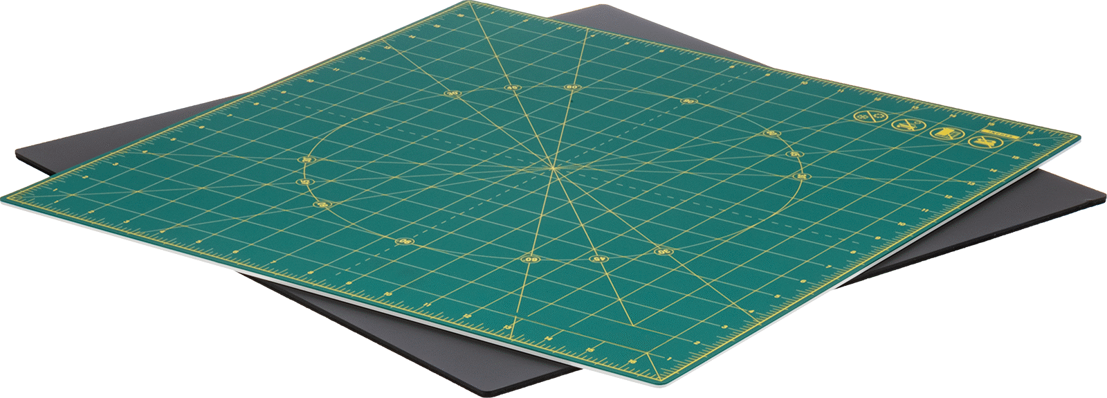 Izgara Desenli Dönen Kendi Kendini Onaran Kesme Pedi, 17“ Uzunluk x 17” Genişlik x 1/4" Kalınlık