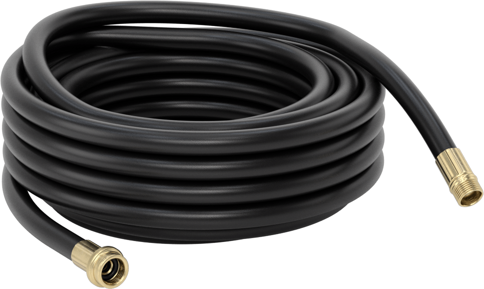 Hava Koşullarına Dayanıklı Bahçe Hortumu, Pirinç GHT Bağlantı Parçaları, 5/8" ID, 15/16" OD, 50 Fit Uzunluk
