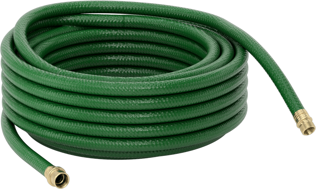 Ekonomik Bahçe Hortumu, Pirinç GHT Erkek x GHT Dişi, 3/4" ID, 1" OD, 100 Fit Uzunluk