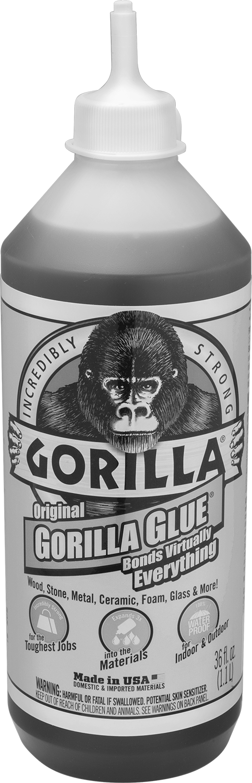 Yüksek Mukavemetli Gorilla Yapıştırıcı, 36 FL. oz. Şişe
