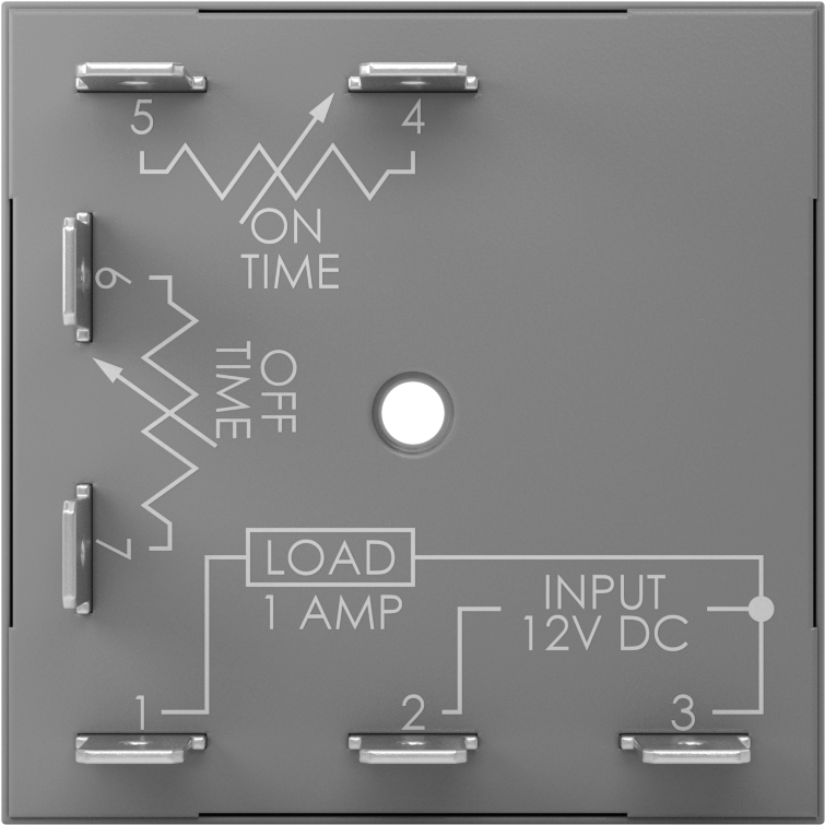 Katı Hal Yüzey Montajlı Zamanlayıcı Röle, Açma, 7 Terminal, 12 V DC Giriş, 0.25-5 Seconds