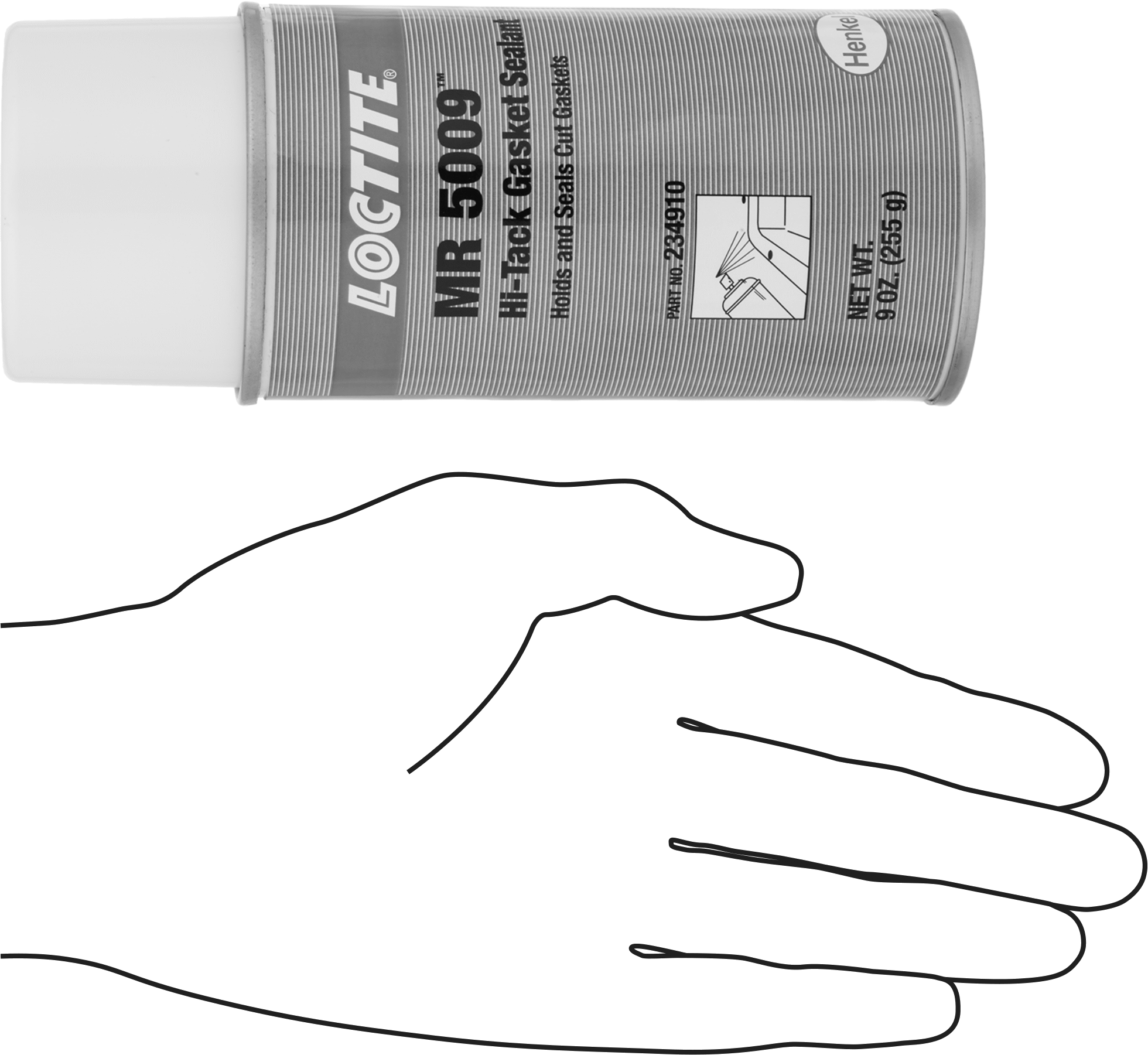 Suya Dayanıklı Conta Sızdırmazlık Maddesi, Loctite® MR 5009, 9 oz. Aerosol Kutusu