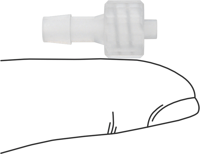 Plastik ve Kauçuk Borular için Luer Lock Boru Bağlantısı, Kimyasallar için, Fiş, 5/32" Dikenli Boru İç Çapı için