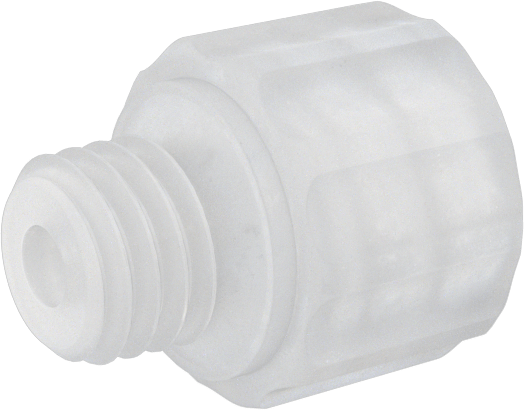 Plastik ve Kauçuk Borular için Luer Lock Boru Bağlantısı, Kimyasallar için, Düz Fiş, 1/4"-28 UN/UNF