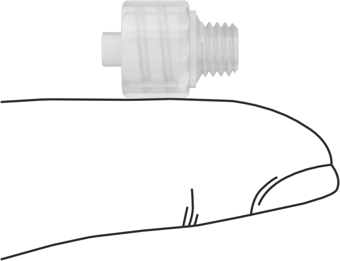 Plastik ve Kauçuk Borular için Luer Lock Boru Bağlantısı, Kimyasallar için, Düz Fiş, 1/4"-28 UN/UNF