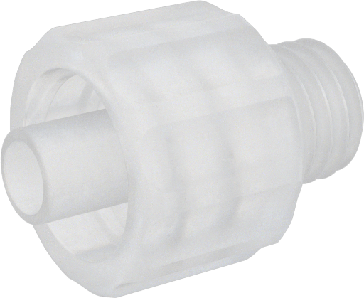 Plastik ve Kauçuk Borular için Luer Lock Boru Bağlantısı, Kimyasallar için, Düz Fiş, 1/4"-28 UN/UNF