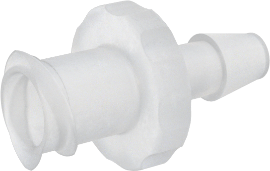 Plastik ve Kauçuk Borular için Luer Lock Boru Bağlantısı, Kimyasallar için, Soket, 1/8" Dikenli Boru İç Çapı için