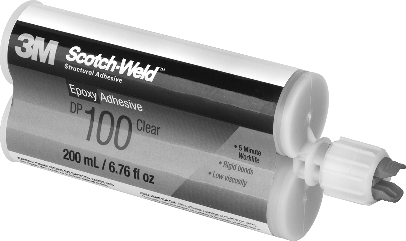 Yapısal Yapıştırıcı, Hızlı Kuruyan Epoksi, 3M DP100, 6,76 FL. oz. Kartuş