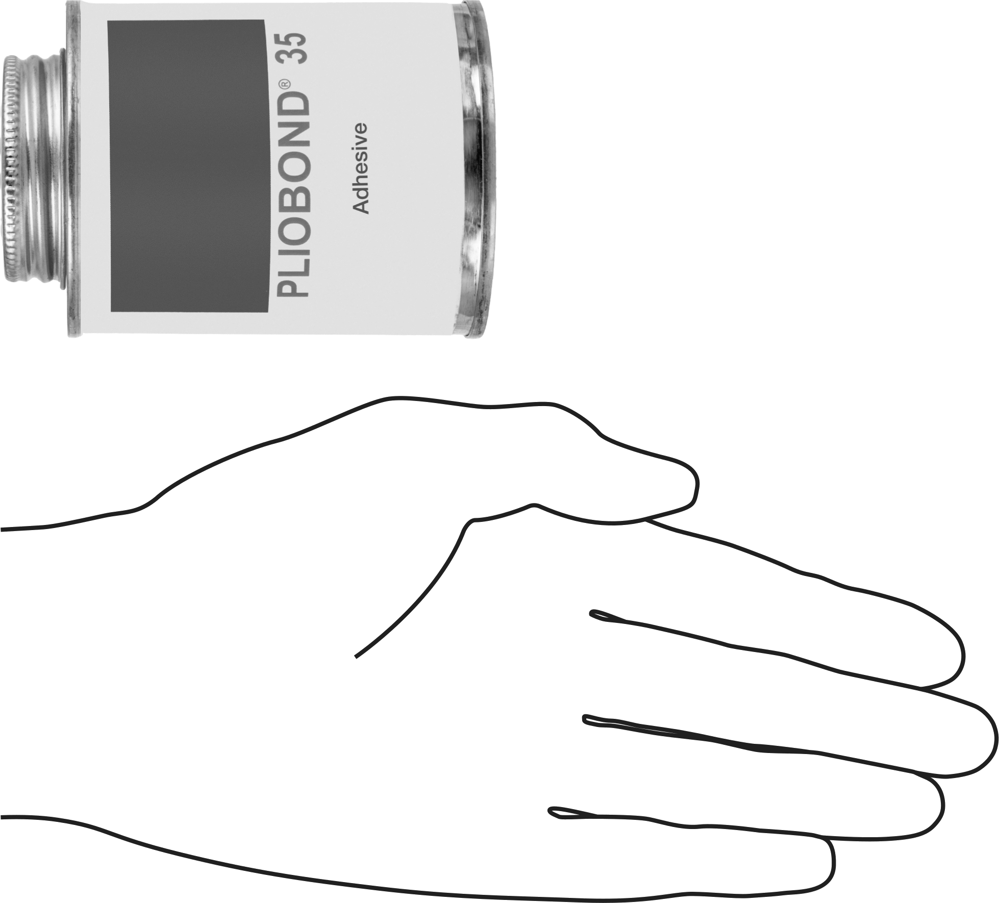 Temas Yapıştırıcısı, Pliobond 35, 8 FL. oz. Fırçalı Kapaklı Teneke Kutu