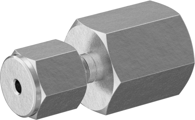 Bakır Boru için Hassas Sıkıştırma Bağlantı Elemanı, 1/16" Boru Dış Çapı x 1/16 NPT Dişi için Düz Adaptör