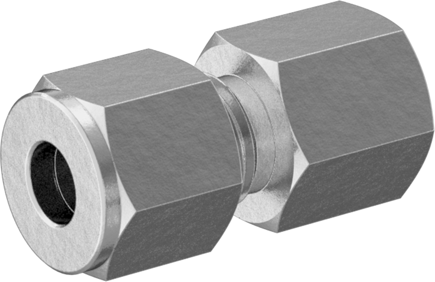 Bakır Boru için Hassas Sıkıştırma Bağlantı Elemanı, 1/4" Boru Dış Çapı x 1/8 NPT Dişi için Düz Adaptör