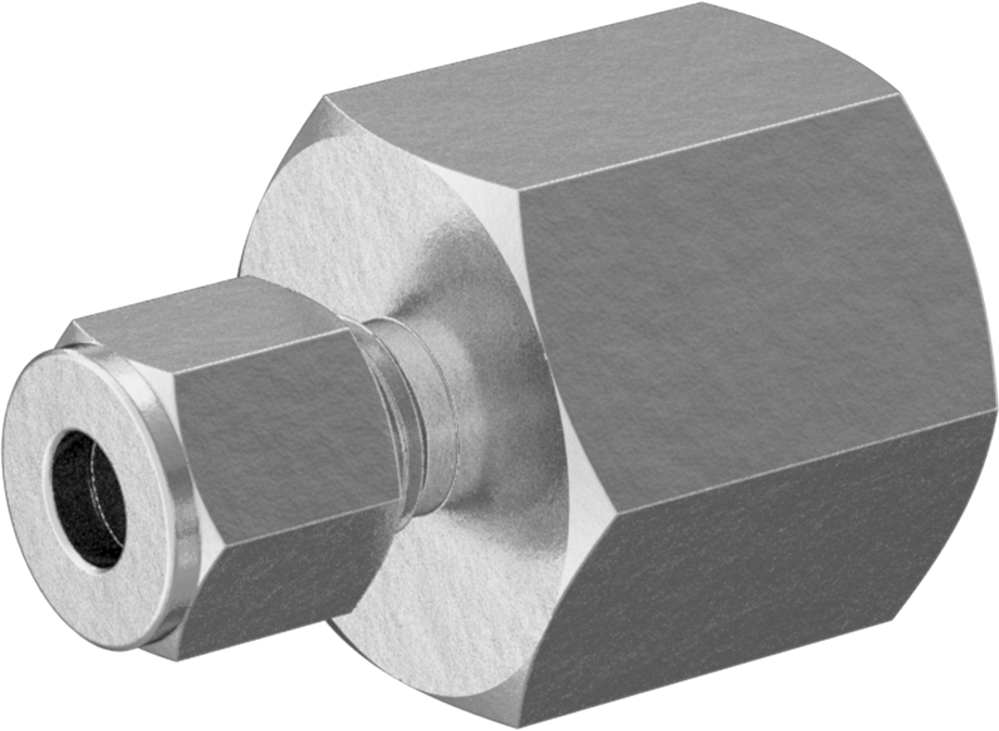 Bakır Boru için Hassas Sıkıştırma Bağlantı Elemanı, 1/4" Boru Dış Çapı x 1/2 NPT Dişi için Düz Adaptör