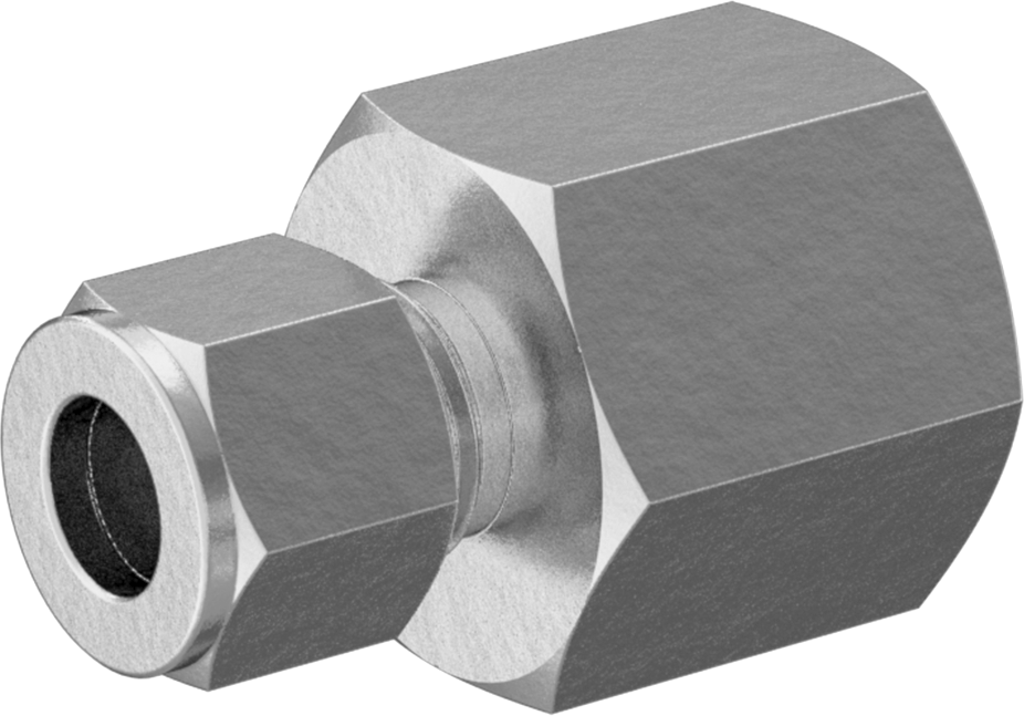 Bakır Boru için Hassas Sıkıştırma Bağlantı Elemanı, 3/8" Boru Dış Çapı x 1/2 NPT Dişi için Düz Adaptör