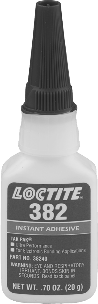 Elektronik Cihazlar için Yalıtım Yapıştırıcısı, Siyanoakrilat, Loctite® 382, 0,7 FL. oz Şişe