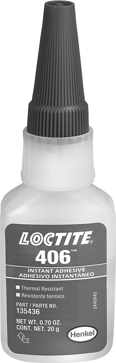 Anında Yapışan Yapıştırıcı, Loctite® 406, 0,7 FL. oz. Şişe