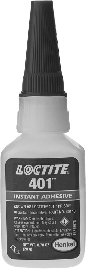 Anında Yapışan Yapıştırıcı, Loctite® 401, 0,7 FL. oz. Şişe