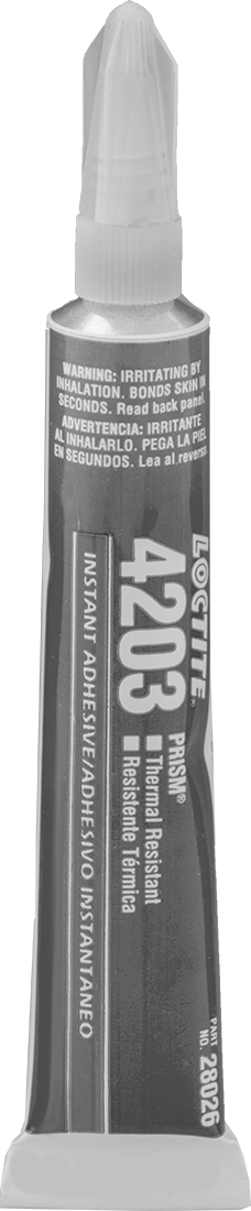 Anında Yapışan Yapıştırıcı, Neme Dayanıklı, Loctite® 4203, 0,7 FL. oz Tüp