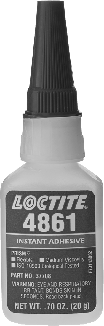 Anında Yapışan Yapıştırıcı, Esnek, Loctite® 4861, 0,7 oz. Şişe