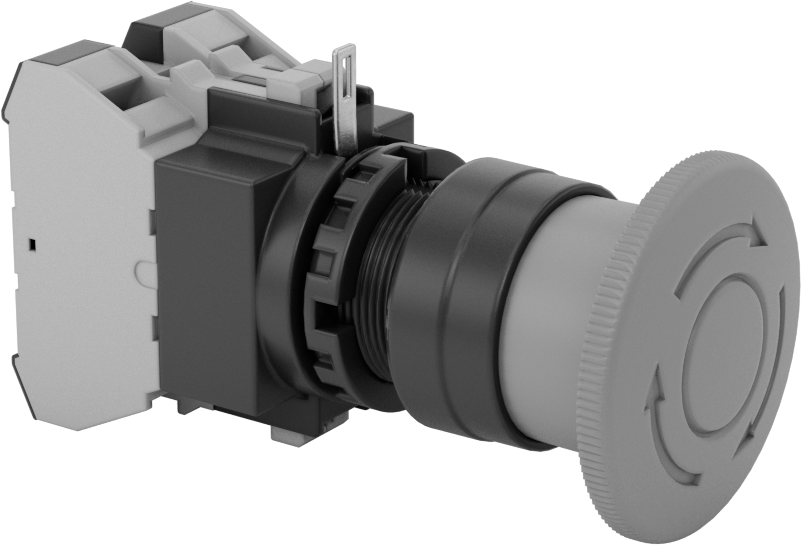 22 mm Acil Durdurma Panel Montajlı Anahtar, Titreşime Dayanıklı, Düğme, DPST-NC