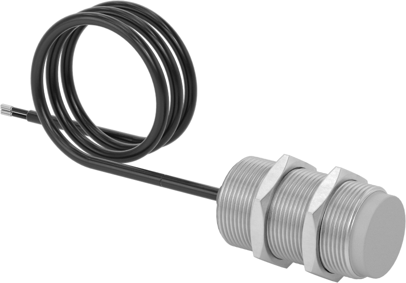 AC/DC Metal Nesne Yakınlık Anahtarı, Paslanmaz Çelik Muhafaza, Tel Uçlu Çıkıntılı, 30 mm Çap, 1 Kapalı