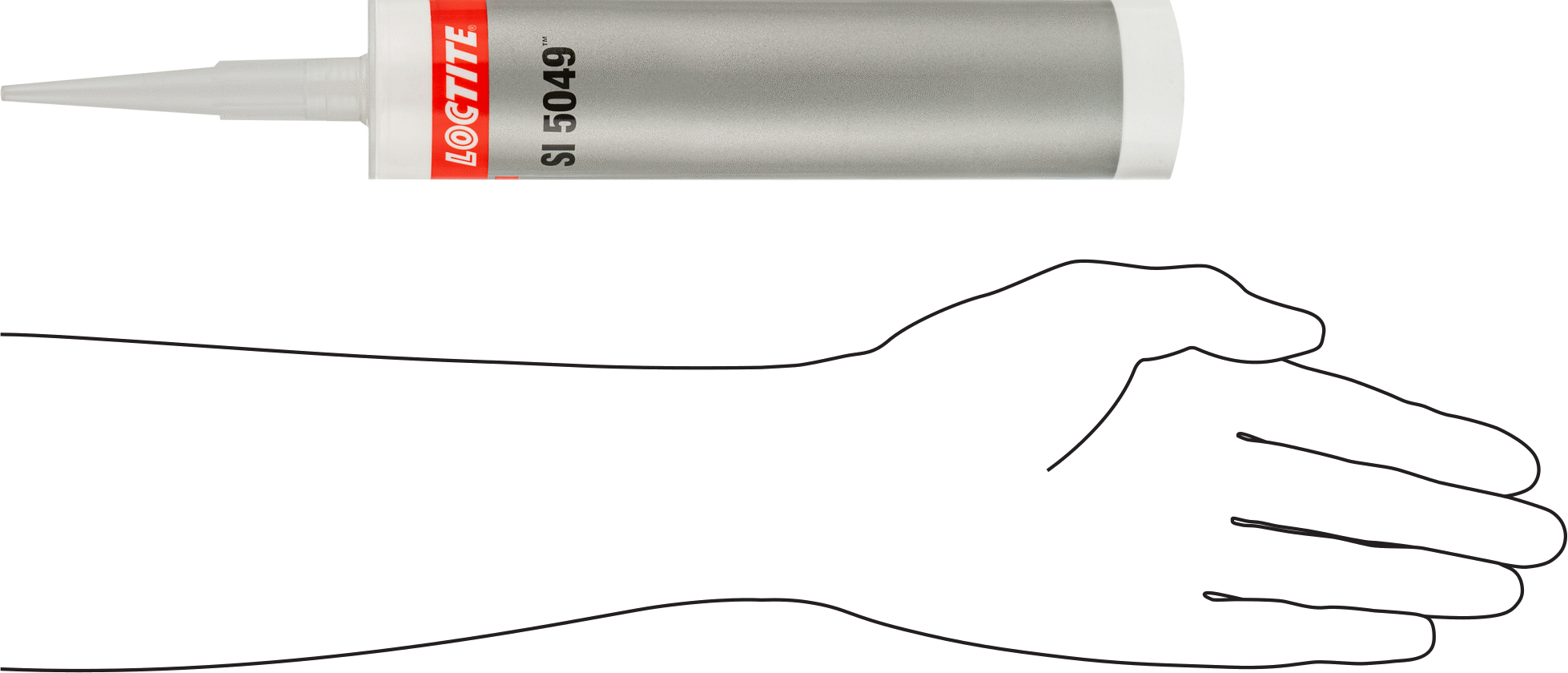 Küf Dirençli Silikon Sızdırmazlık Maddesi, Loctite® Si Model 5049, 10.1 FL.oz., Şeffaf Clarity