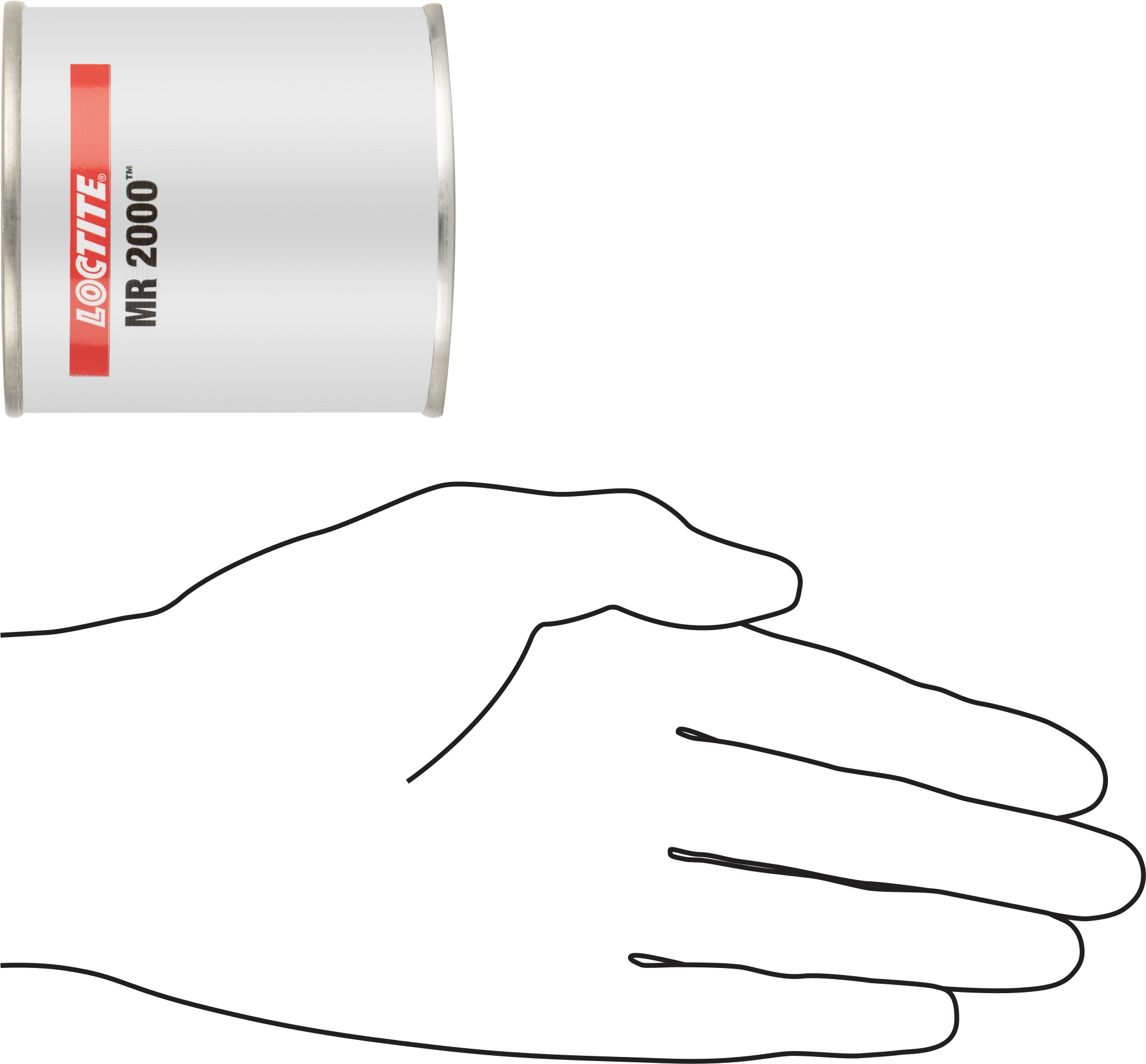 Yüzey Dolgu Maddesi, Metal için, Yüksek Sıcaklık, Loctite®MR 2000, 8 FL. oz Teneke Kutu