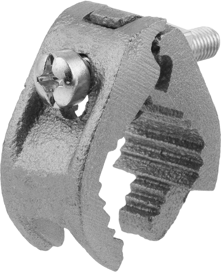 Tek Somunlu Topraklama Çubuğu Kelepçesi, 1/2“ ve 3/4” Çubuk Çapı için, Bronz