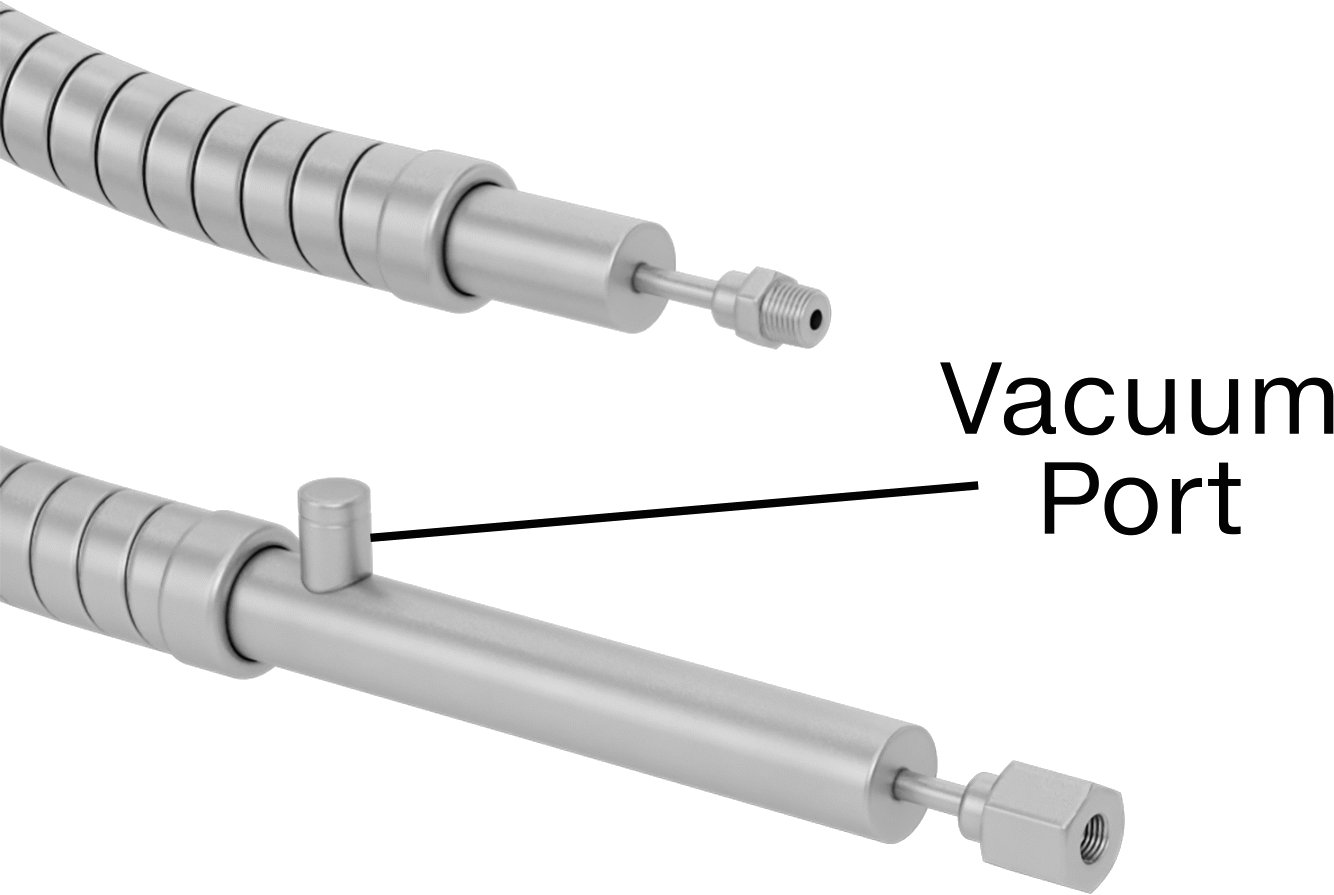 Dokunmaya Dayanıklı Yalıtımlı Kriyojenik Hortum, 3/4"-16 Konik Dişi x 1/2 NPT Erkek Bağlantı Parçaları ile