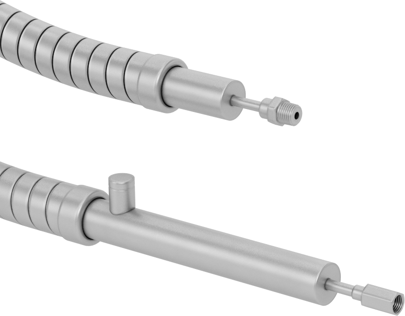 Dokunmaya Dayanıklı Yalıtımlı Kriyojenik Hortum, 7/16"-20 Genişletilmiş Dişi x 1/4 NPT Erkek Bağlantı Parçaları ile
