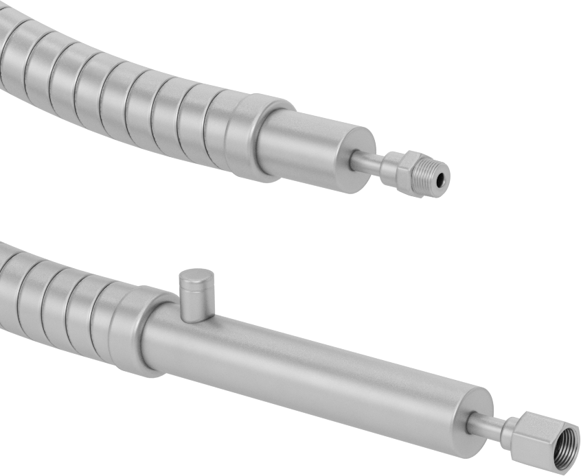 Dokunmaya Dayanıklı Yalıtımlı Kriyojenik Hortum, 9/16"-18 Genişletilmiş Dişi x 3/8 NPT Erkek Bağlantı Parçaları ile