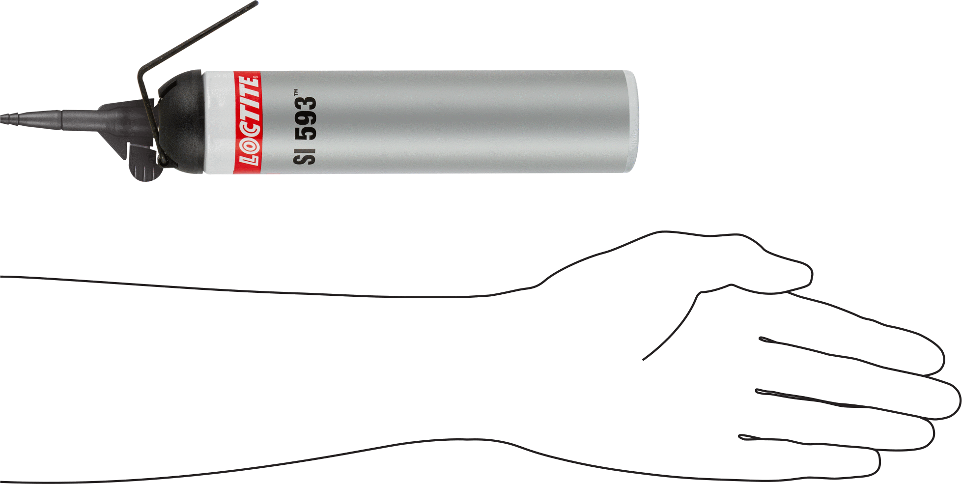 Loctite® Superflex Silikon Sızdırmazlık Maddesi, Model 593, 6,4 FL. oz. Nozullu Teneke Kutu