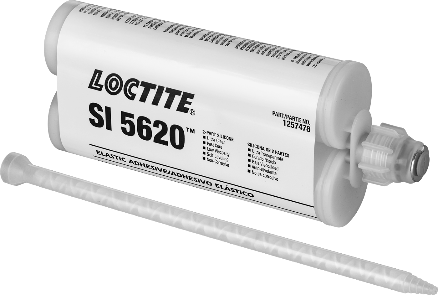 İki Parçalı Silikon Dolgu Macunu, Optik Olarak Şeffaf, Loctite® 5620, 13.5 FL. oz.