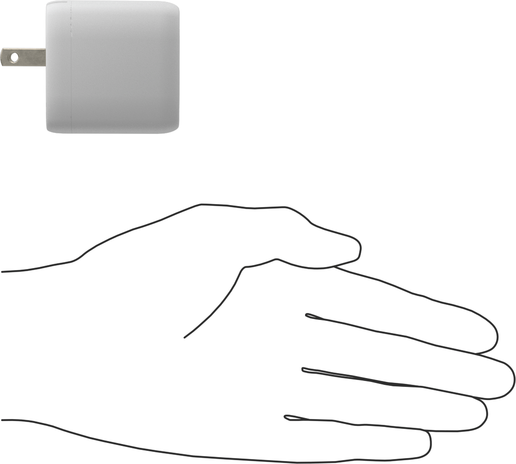 USB Şarj Cihazı, Düz Bıçaklı Fişli, 2 USB-C Bağlantı Noktası