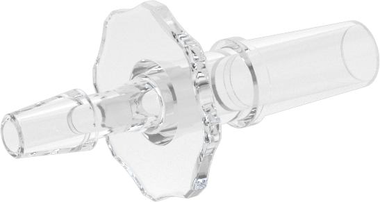 Luer Lock Boru Bağlantısı, Fişler, Poliolefin, 3/32" Dikenli Boru İç Çapı için, Şeffaf