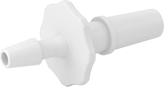 Luer Lock Boru Bağlantısı, Fişler, Naylon, 3/32" Dikenli Boru İç Çapı için, Beyaz