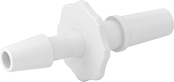 Luer Lock Boru Bağlantısı, Fişler, Naylon, 1/8" Dikenli Boru İç Çapı için, Beyaz